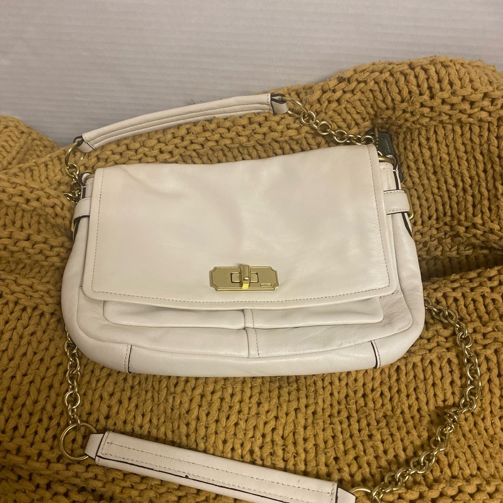 Coach Cream Vintage Chelsea Leather Convertible Crossbody Bag F17825 - Picture 5 of 14